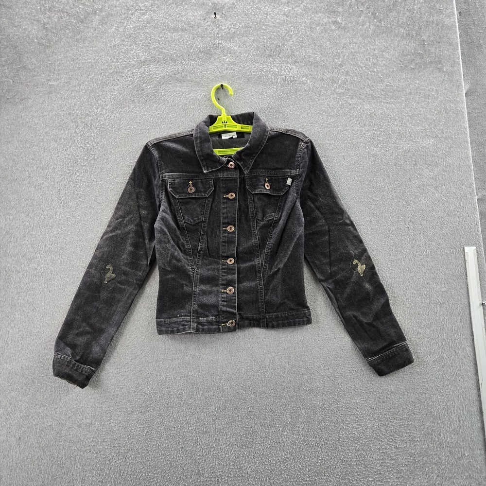 Baby Phat Jean Co. Women‎ Jacket M Black Denim Jacket